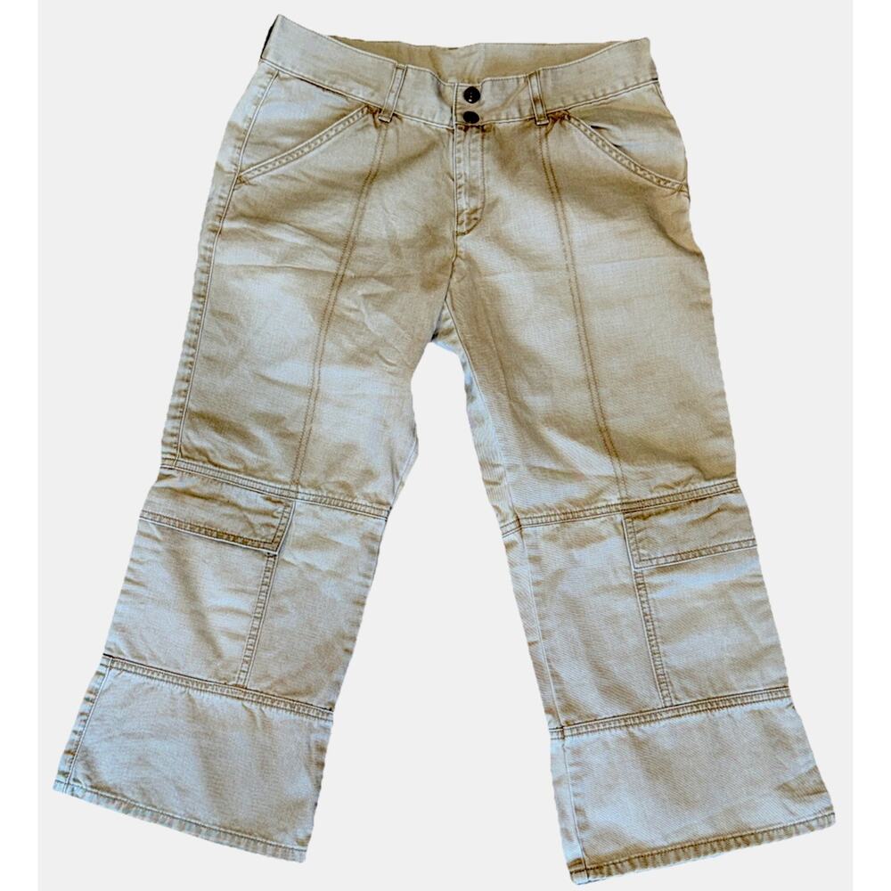 Mavi Women‎ Hazel Low Waist Flare Cargo Capri Jeans size 29 Stretch